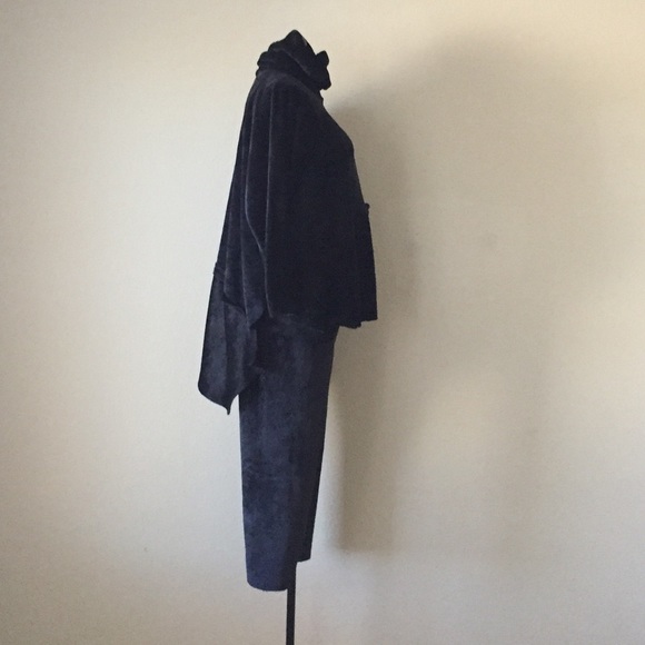 MINK FLEECEwarm black plush Velvet pant set 1x-2x - Picture 4 of 8